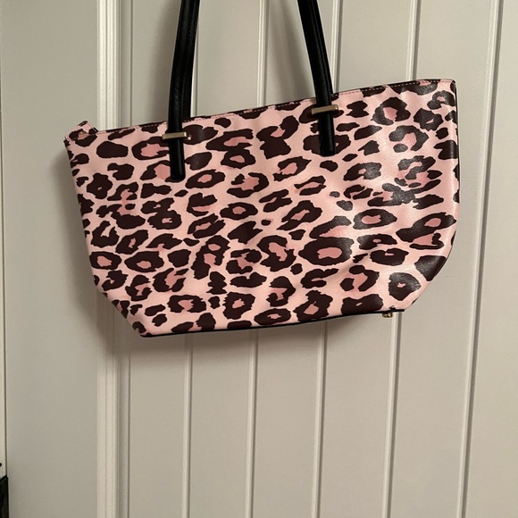 Animal print pink and brown Kate spade leather tote - Picture 2 of 5